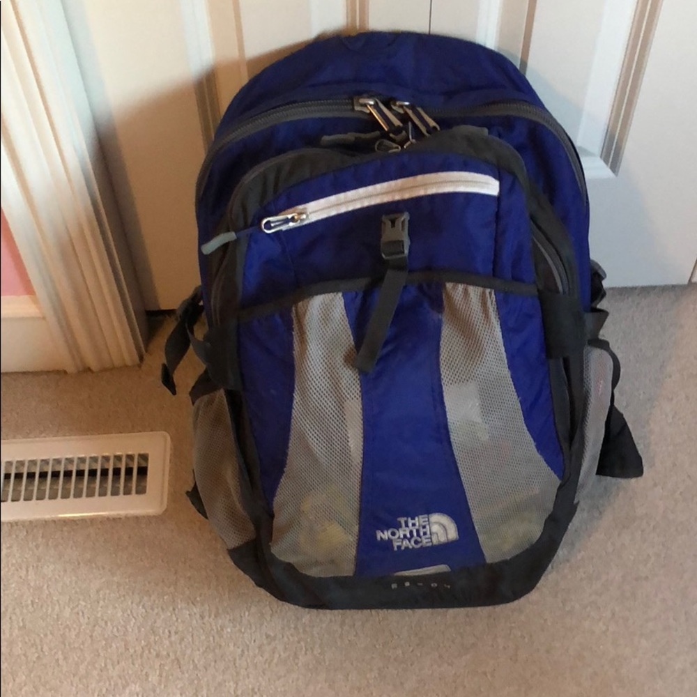 Large blue north face backpack